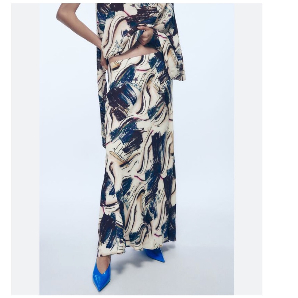 Zara long printed skirt